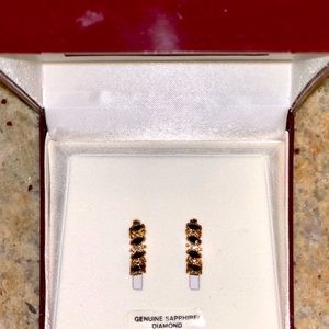 Diamond and Sapphire Earrings